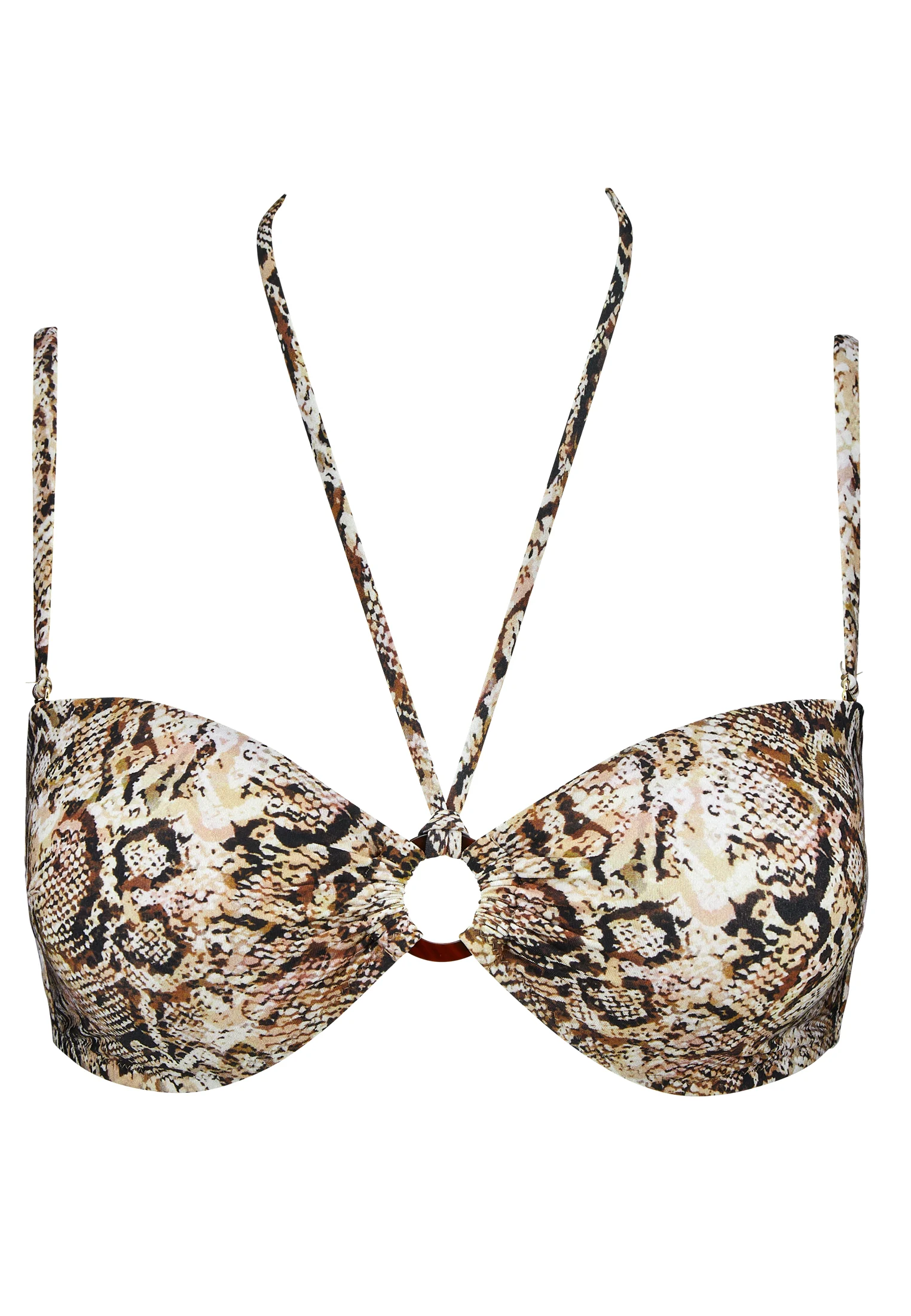 FIERCE SPIRIT - Haut de maillot de bain bandeau coques amovibles | Beige