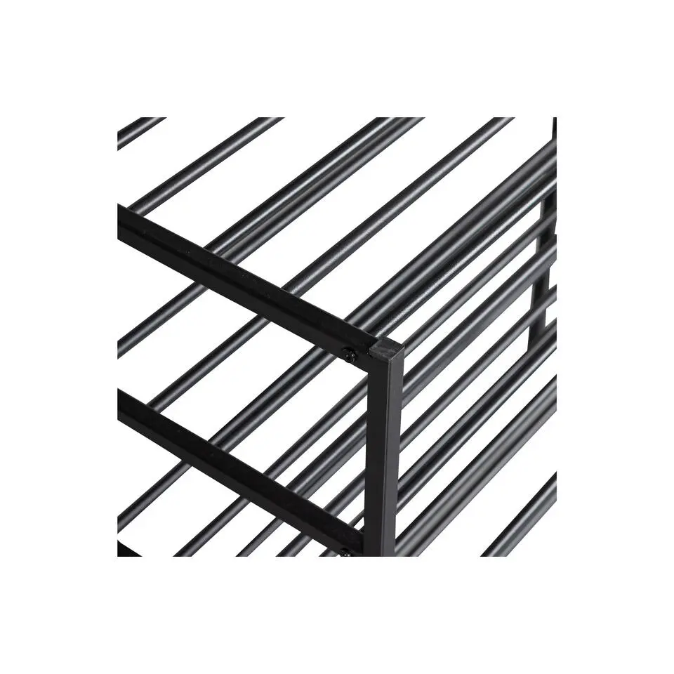 WOOOD Ferro Schoenenrek - Metaal - Zwart - 80x85x35