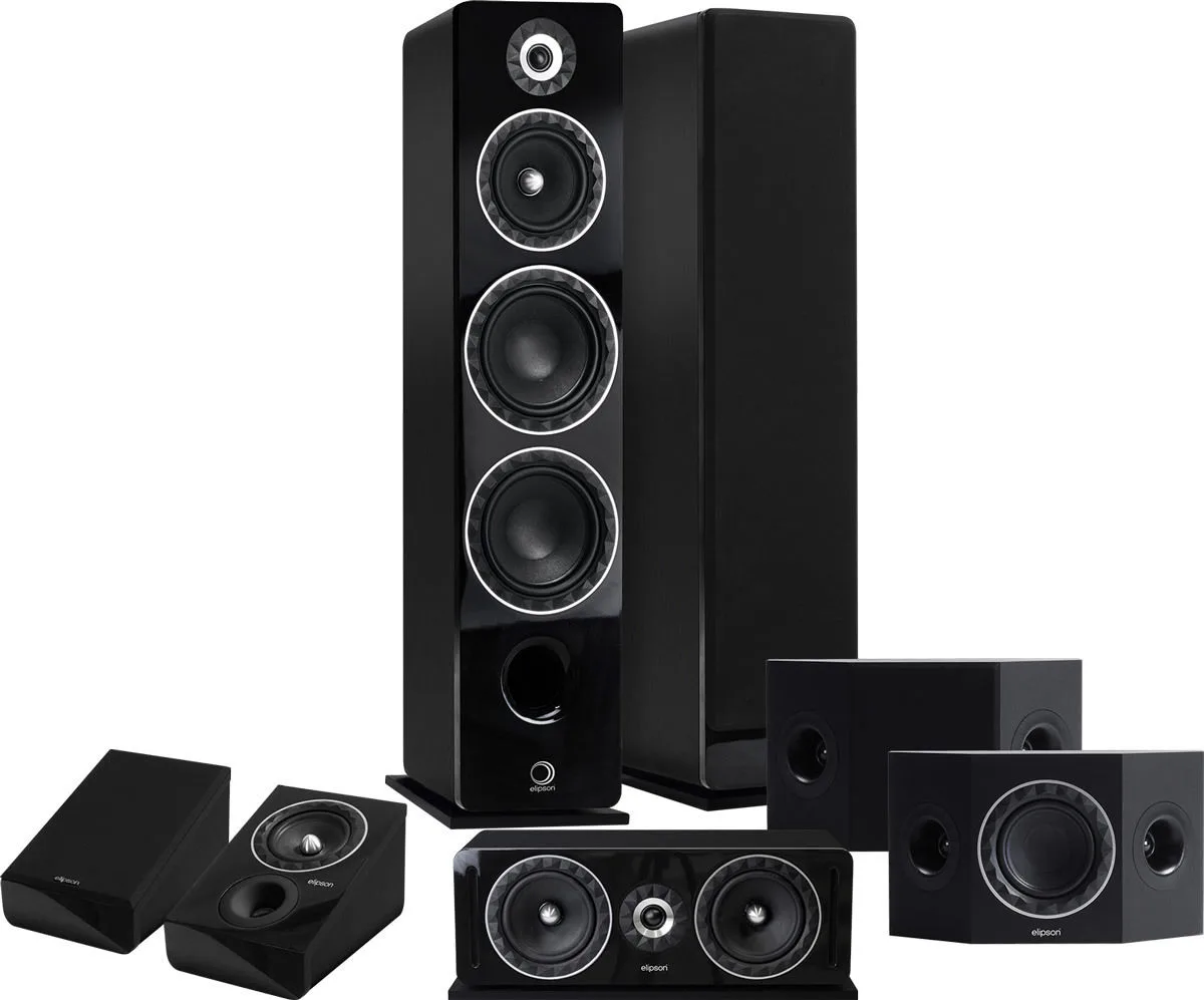 Elipson Prestige Facet HCS 24F 5.0.2 Noir Packs enceintes grand spectacle