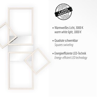 LED-Deckenleuchte Iven Alu