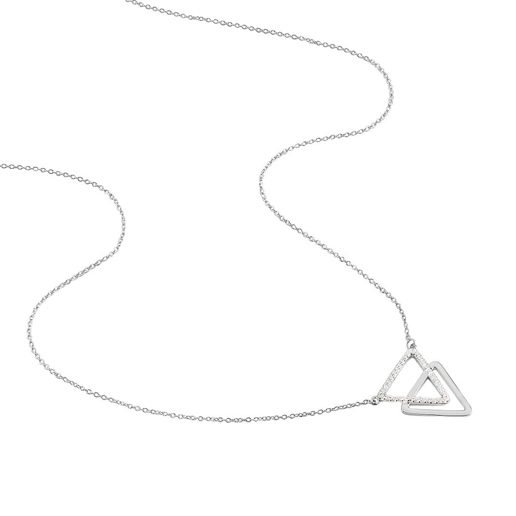 Collier Glorya Argent Blanc Oxyde De Zirconium