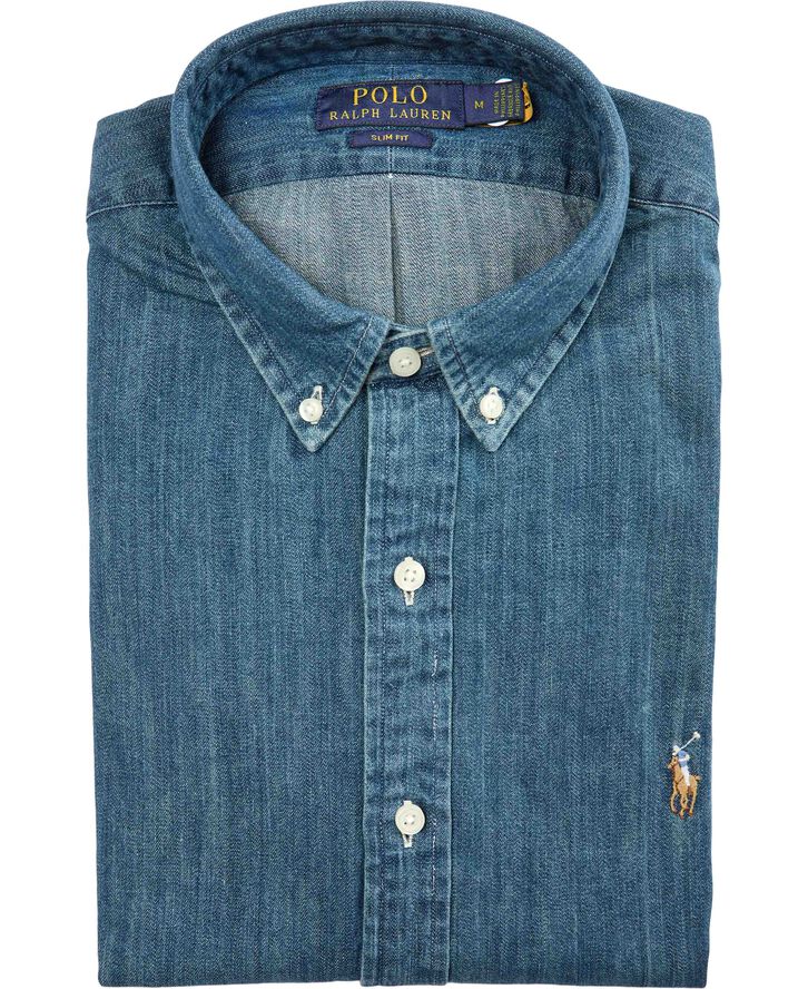 Polo Ralph Lauren Custom Fit Denim Shirt Blå