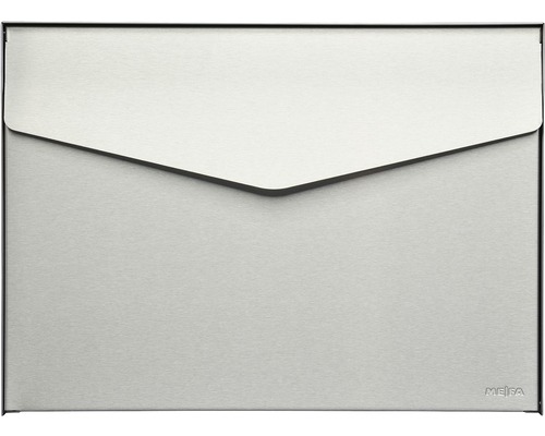 MEFA brievenbus, roestvrij staal/geborsteld, BxHxD 430x312x110 mm, Brief 112, zonder naamplaatje, met klep