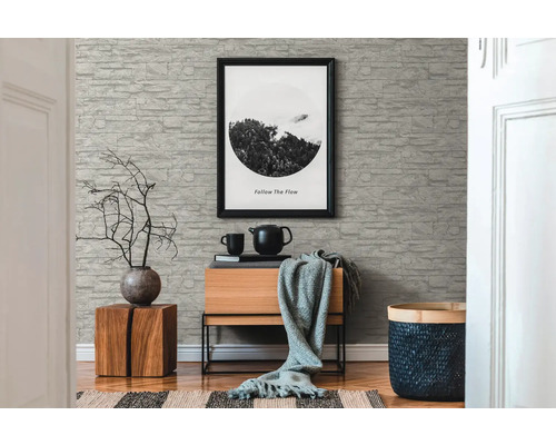 Vliesbehang 7071-16 Best of Wood'n Stone Broken Stone Grey