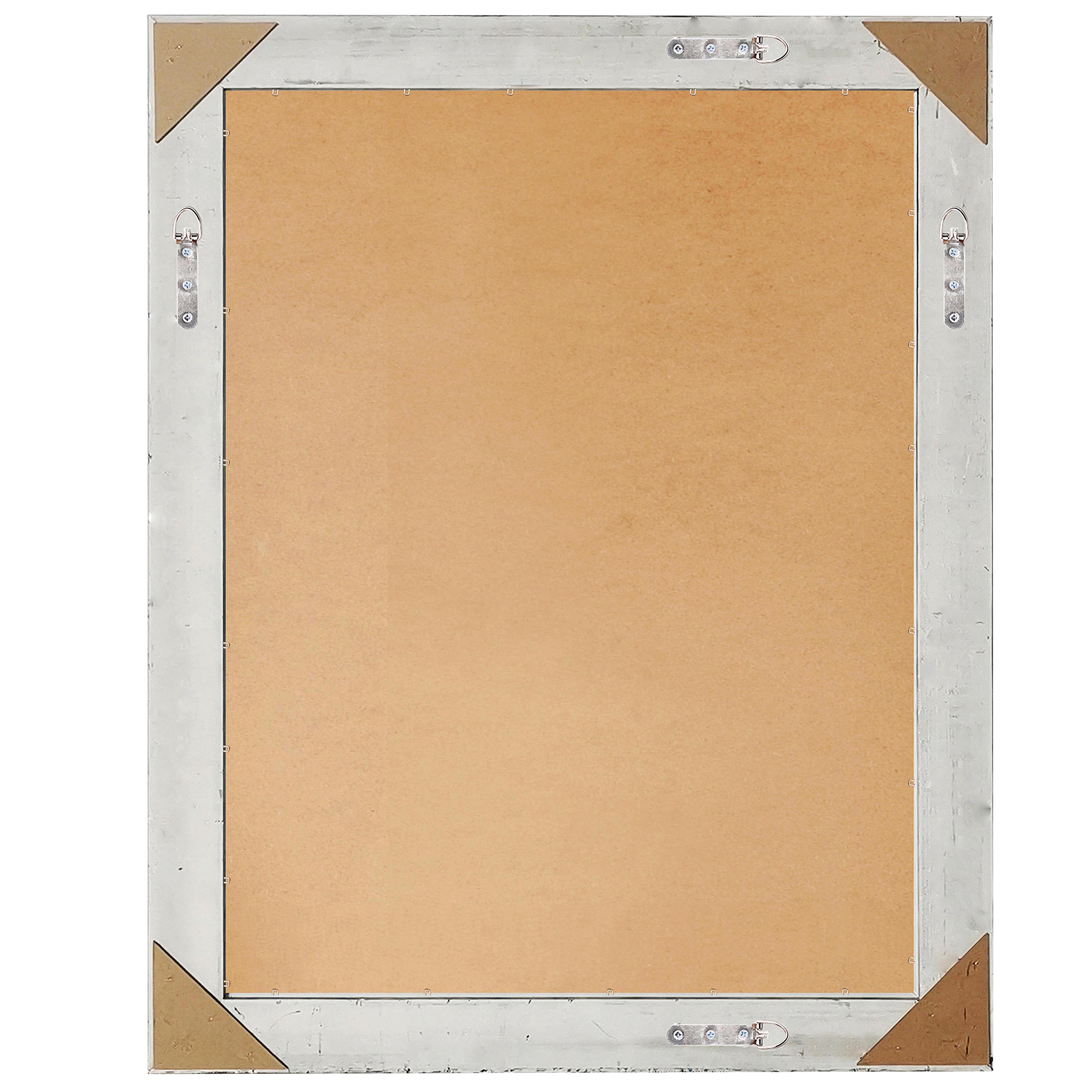Rahmenspiegel - schwarz-silber - 55x70 cm
