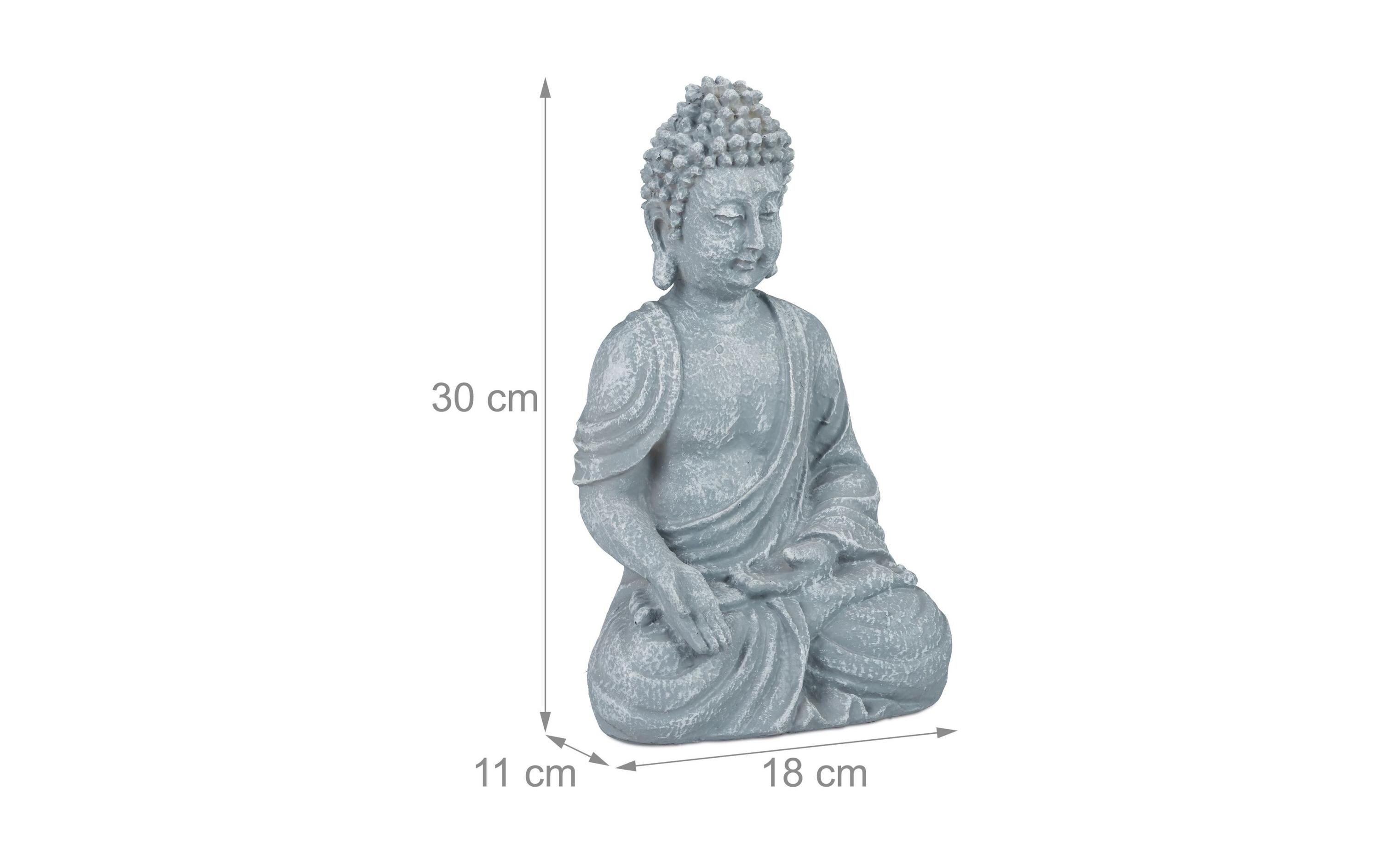 Dekofigur Buddha GrauBuddha-Skulptur