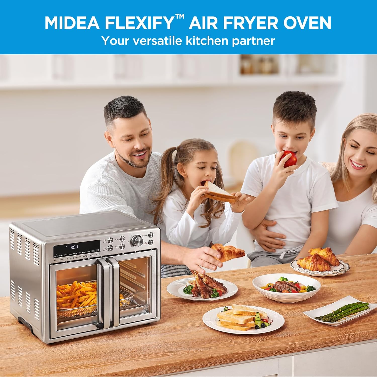 Midea Four grille-pain à porte française 26.4 litres Air fryer