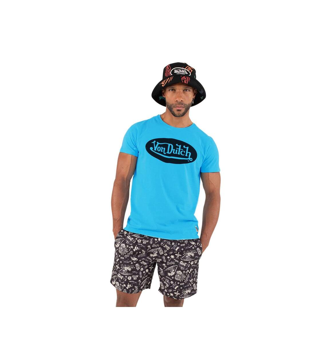 T-shirt col rond homme en coton Front