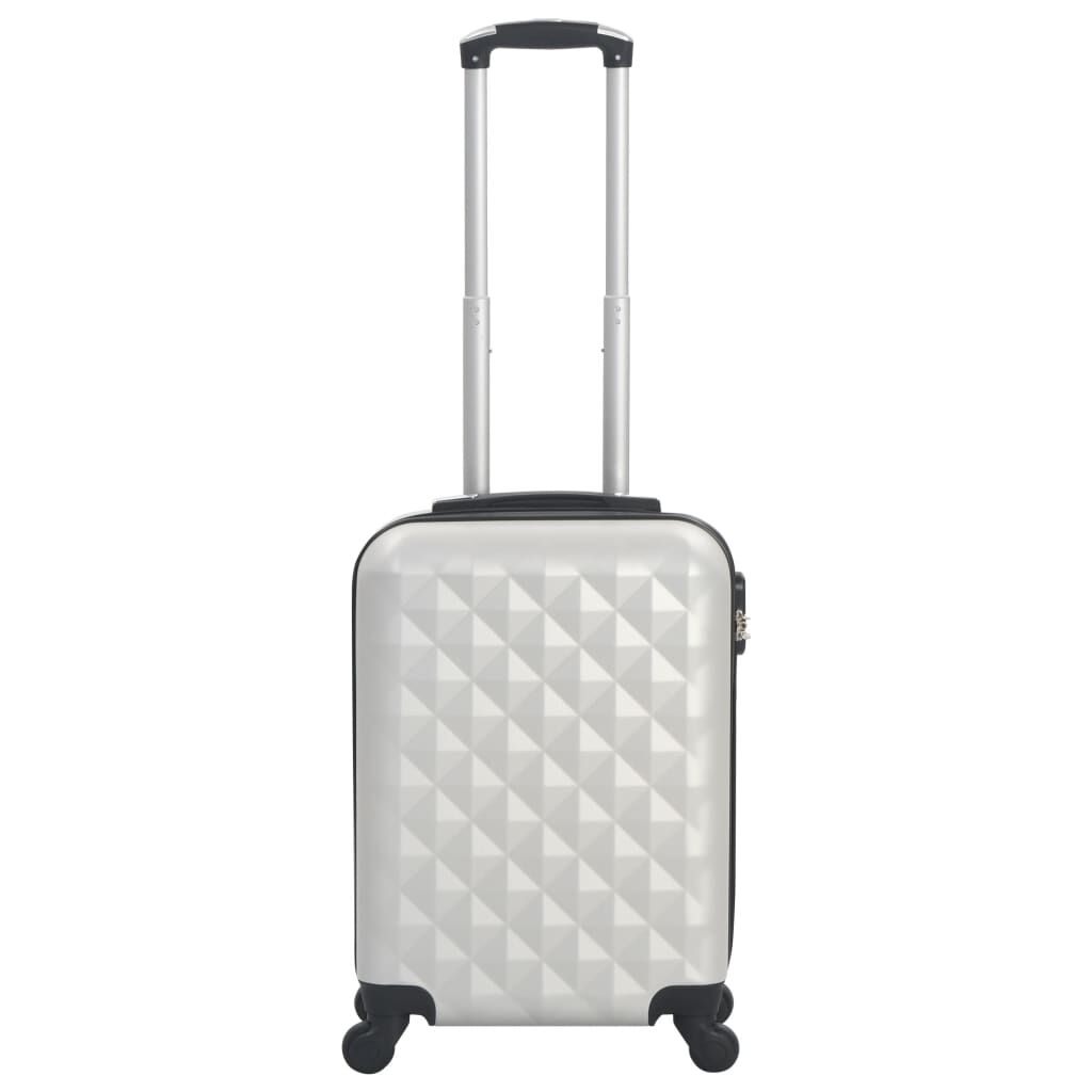 vidaXL Harde koffer licht zilver ABS