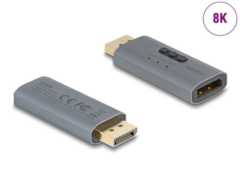 Delock EDID Emulator 8K 7680 x 4320, 30Hz DisplayPort - Dis Delock DisplayPort EDID Emulator 8K