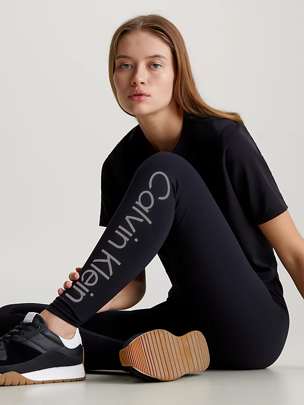 Leggings de ginástica com logotipo