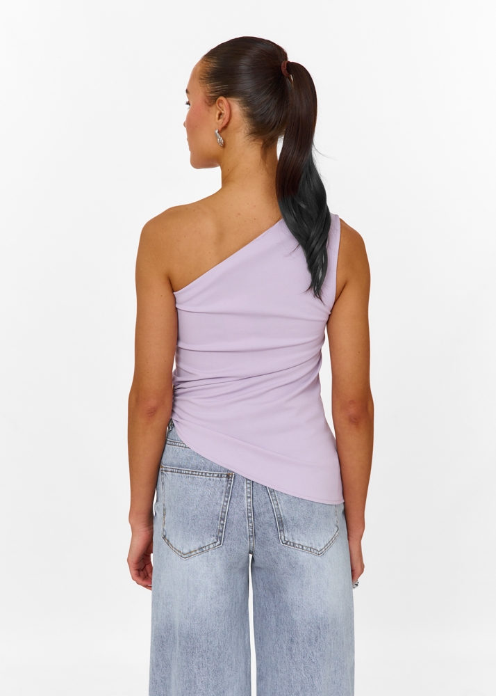 Bodi one shoulder top lila