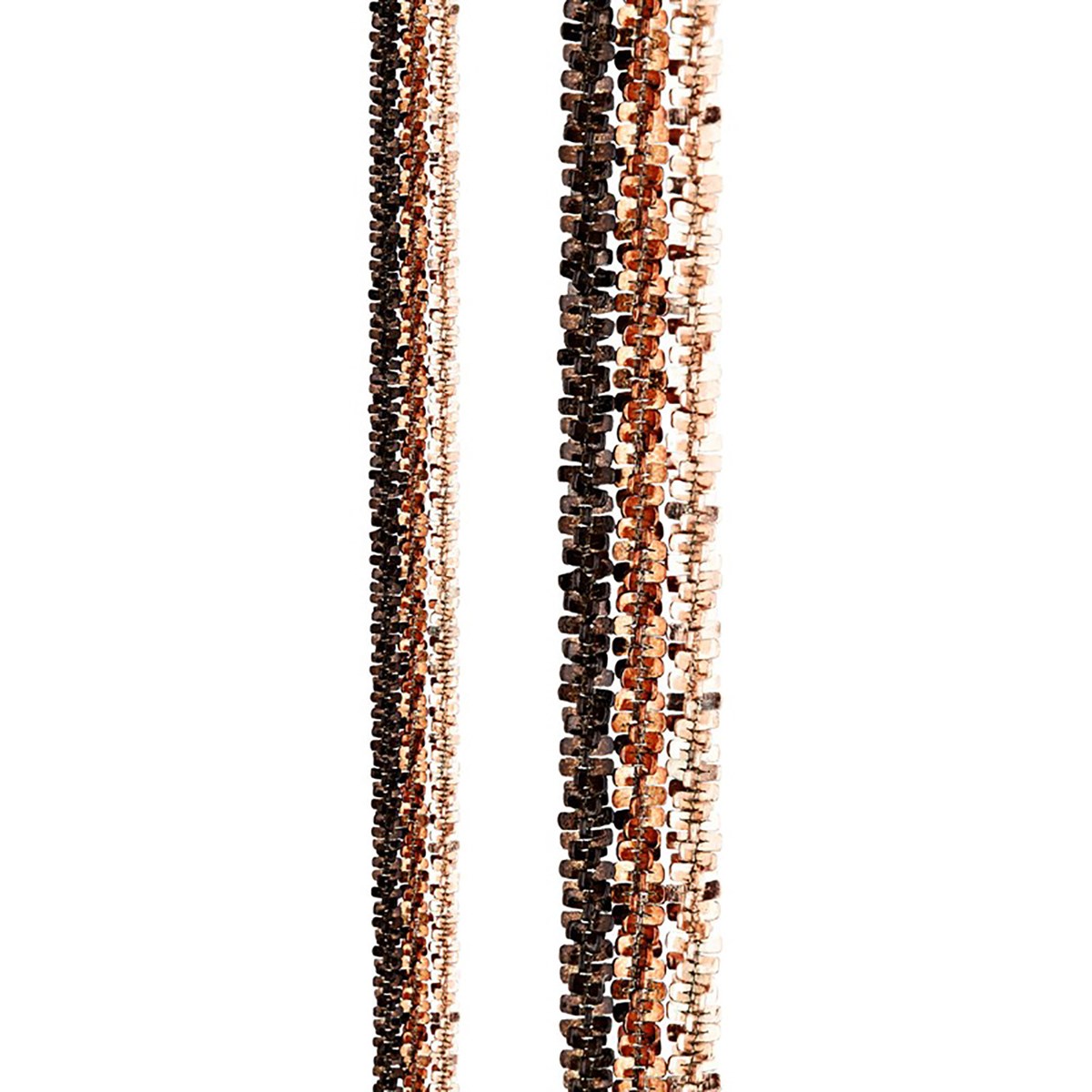 Sautoir Elden argent 3 rangs marron 3 nuancescollection Catch the Rainbow
