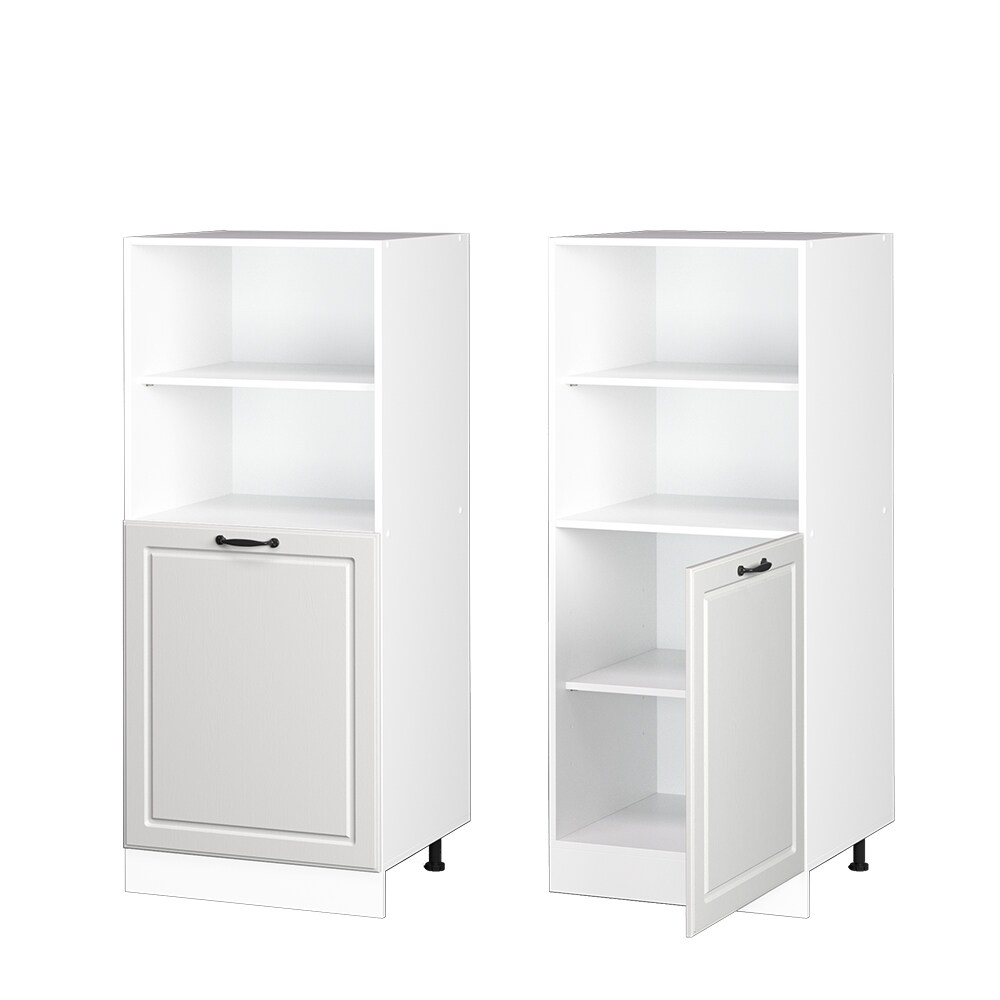Vicco Backofenumbauschrank Küchenschrank Küchenzeile R-Line Landhaus 60 cm Weiß kleine Tür