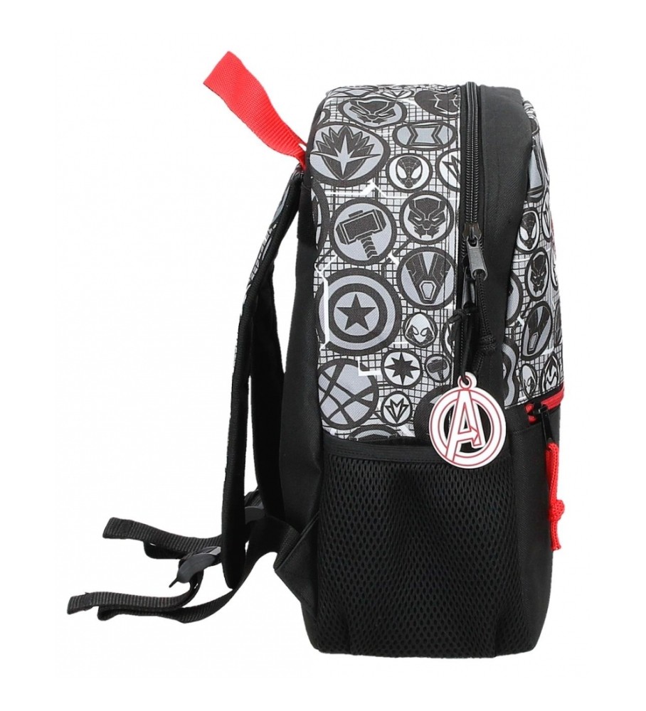 Mochila Disney Avengers Heroes - Preta - 25x32x12cm -