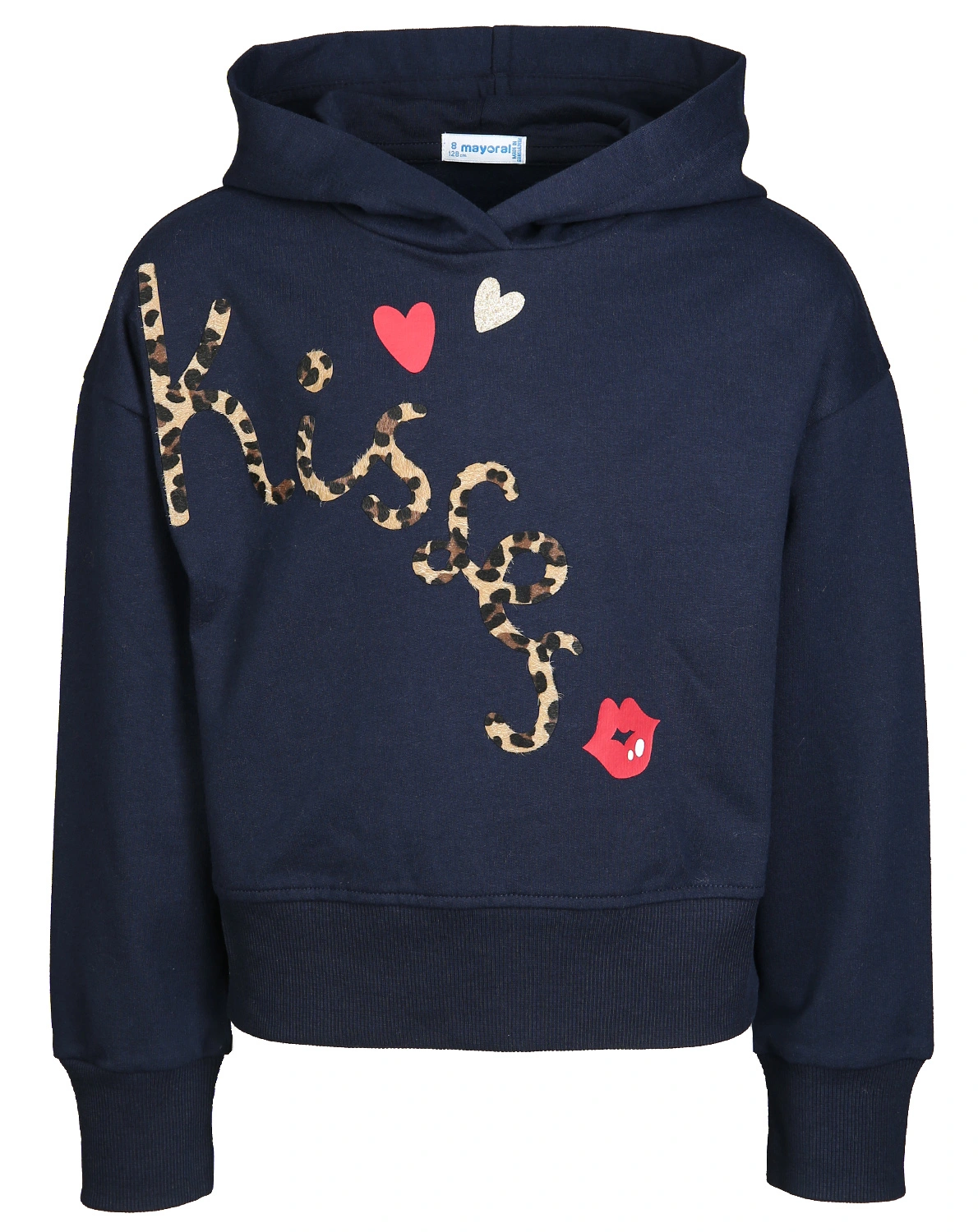 Kapuzen-Sweatshirt KISSES in marineblau