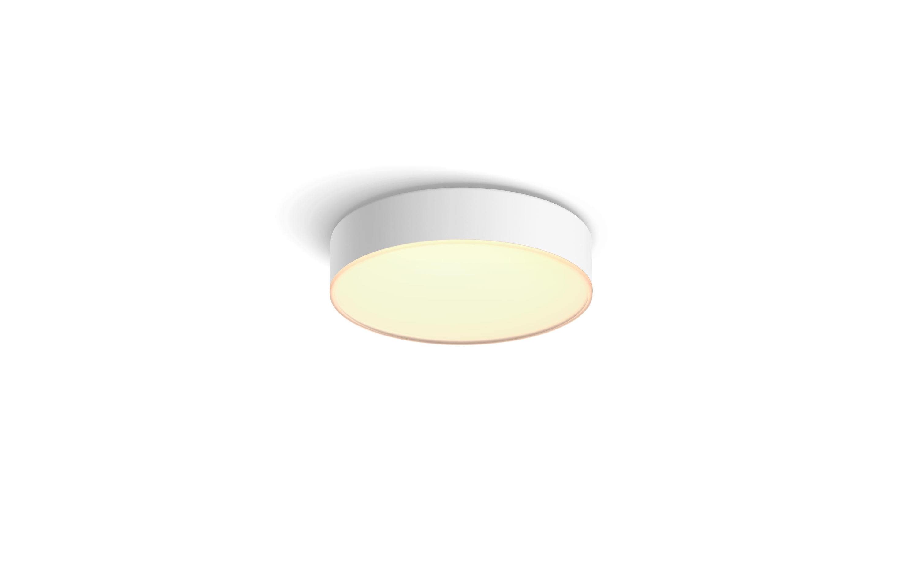 White Ambiance Enrave Deckenleuchte S Weiss + DimmerDeckenlampe steuerbar mit Philips Hue