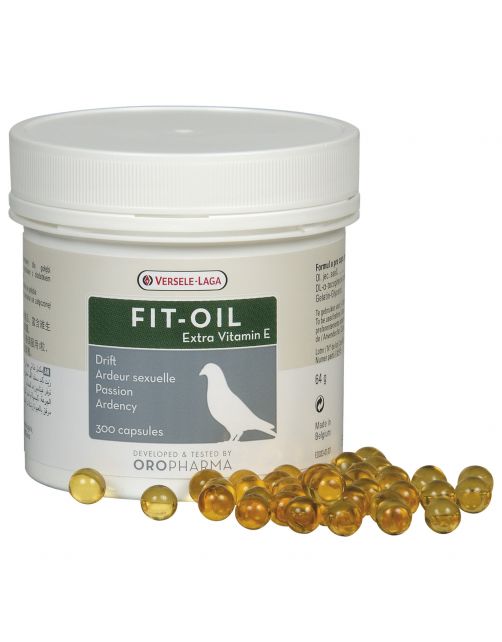 Versele-Laga Oropharma Fit-Oil Levertraanparels Met Vitamine E - Duivensupplement - 300 tab