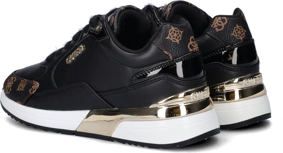 Guess Dames Sneakers Moxea Active Lady Zwart Bruin Multilogo Black Dames