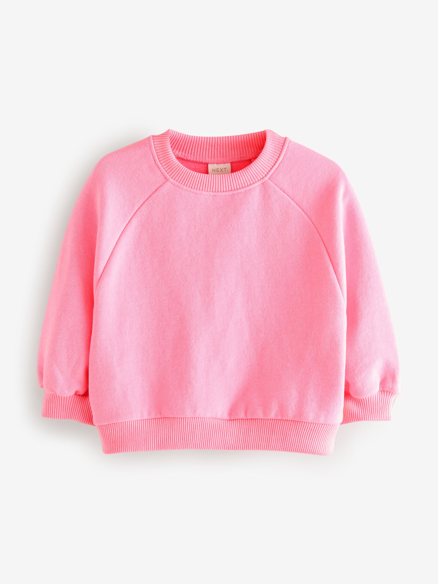 Felroze - Sweatshirt met ronde hals (3 mnd - 7 jr)