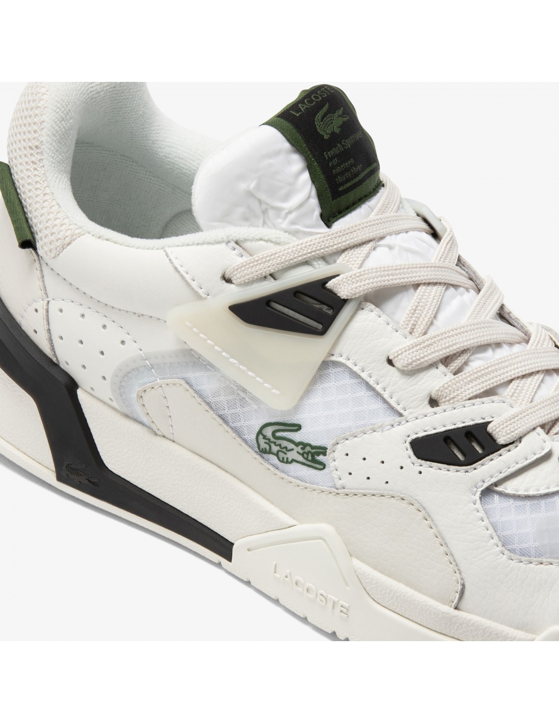 lacoste Sneakers homme LT 125 cuir blanc/beige