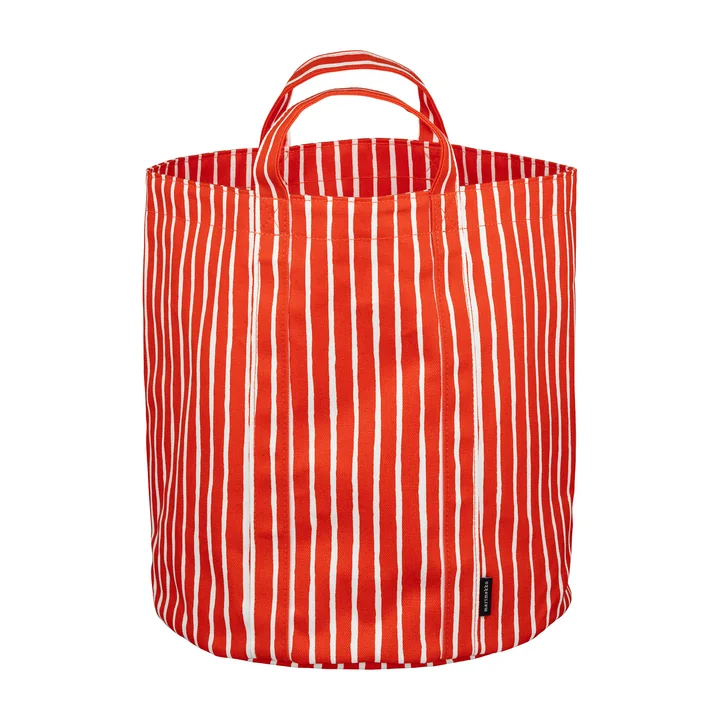 Marimekko - Piccolo Wäschekorb 32 x 37 cm, rot / weiss