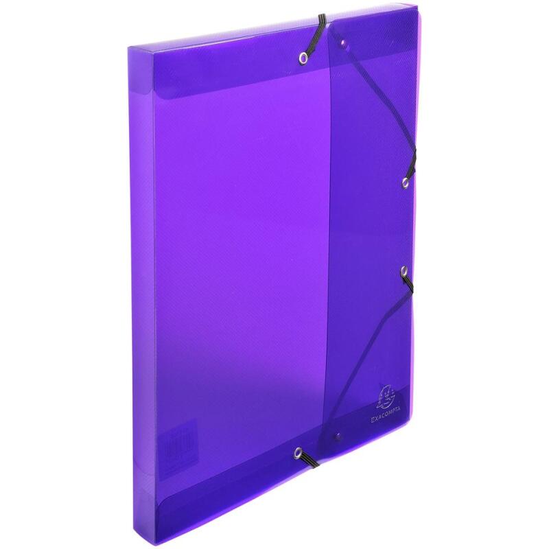 Boite de classement Exabox en polypropylène - dos 25mm - Crystal Colours - A4 - Couleurs assorties