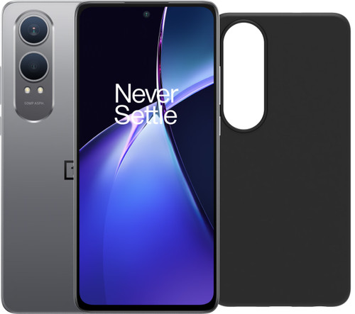 OnePlus Nord CE 4 Lite 256GB Grijs 5G + BlueBuilt Back Cover Zwart