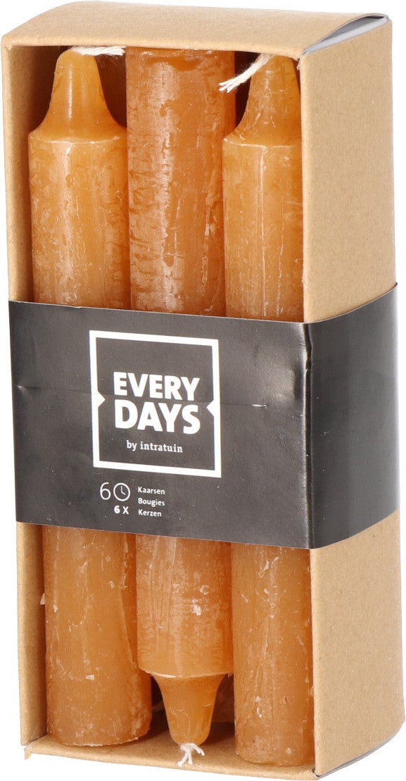 Everydays dinerkaars Rustic oranje 6 uur 6 stuks