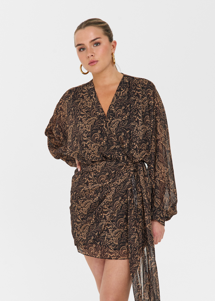 Lotte jurk bruin