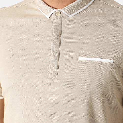 Polo A Manches Courtes 569 Beige Chiné