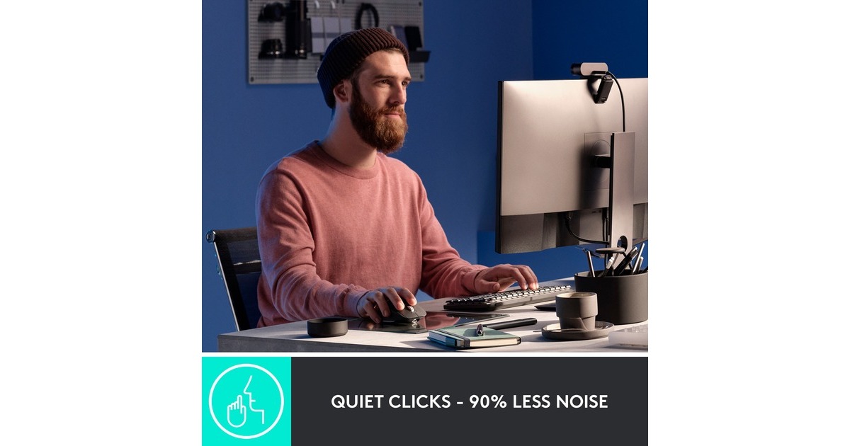 LogitechMX Master 3S muis  (Grafiet, 200 - 8000 dpi, Bluetooth Low Energy )