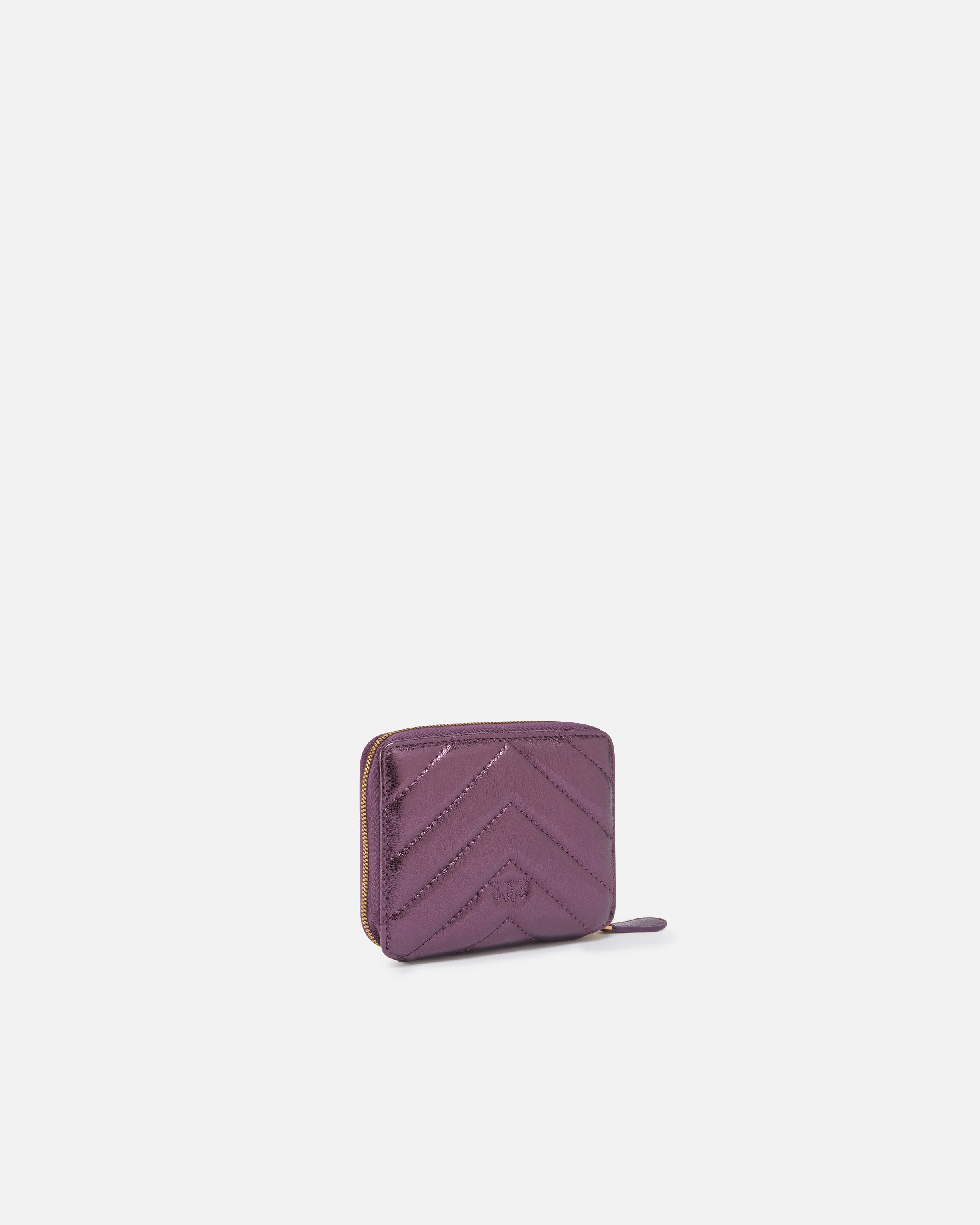 Petit portefeuille lamé et matelassé | Gris