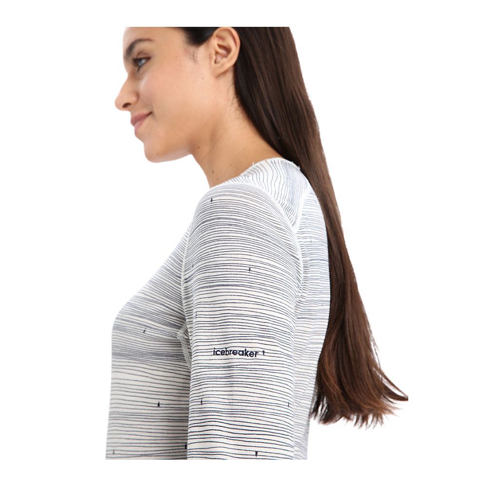 Icebreaker 200 OASIS - Tee-shirt Femme snw/mdnnvy/aop