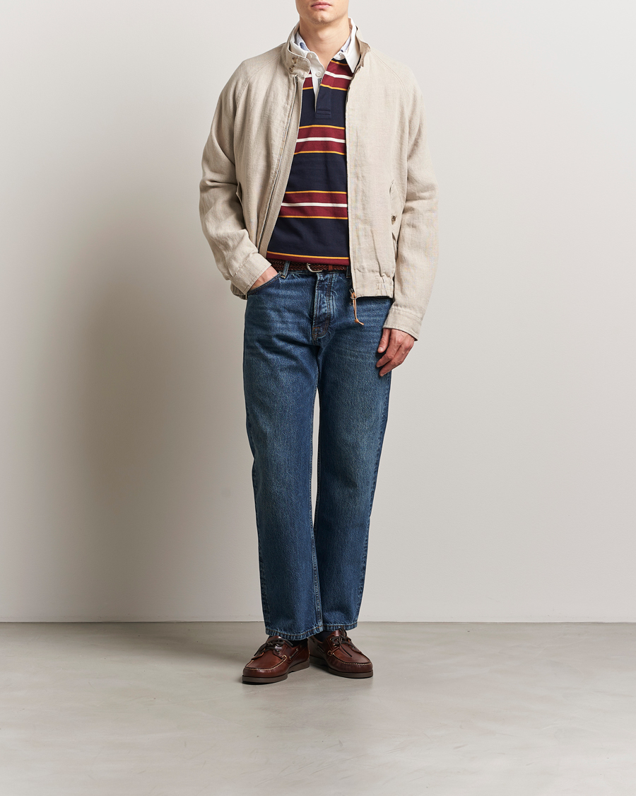 GANT Linen Harrington Jacket Dry Sand
