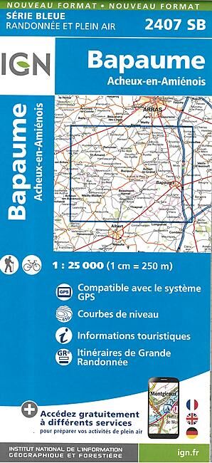 IGN - 2407 SB BAPAUME 1 25 000