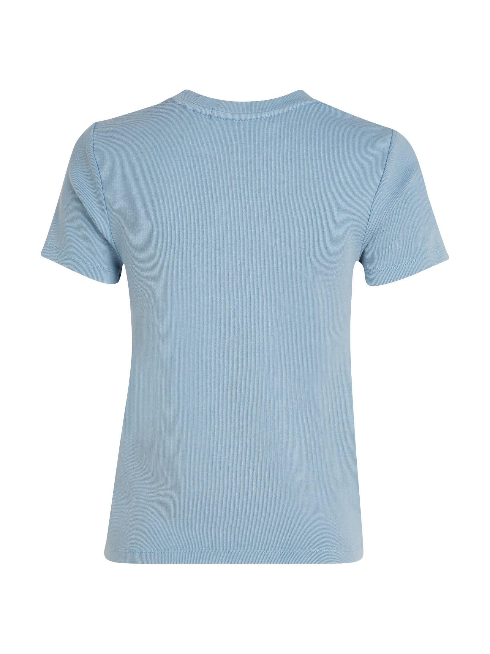 CALVIN KLEIN JEANS| Damen T-Shirt LABEL WASHED RIB SLIM TEE