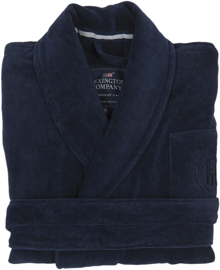 Lexington Hotel Velour Robe Dress blue