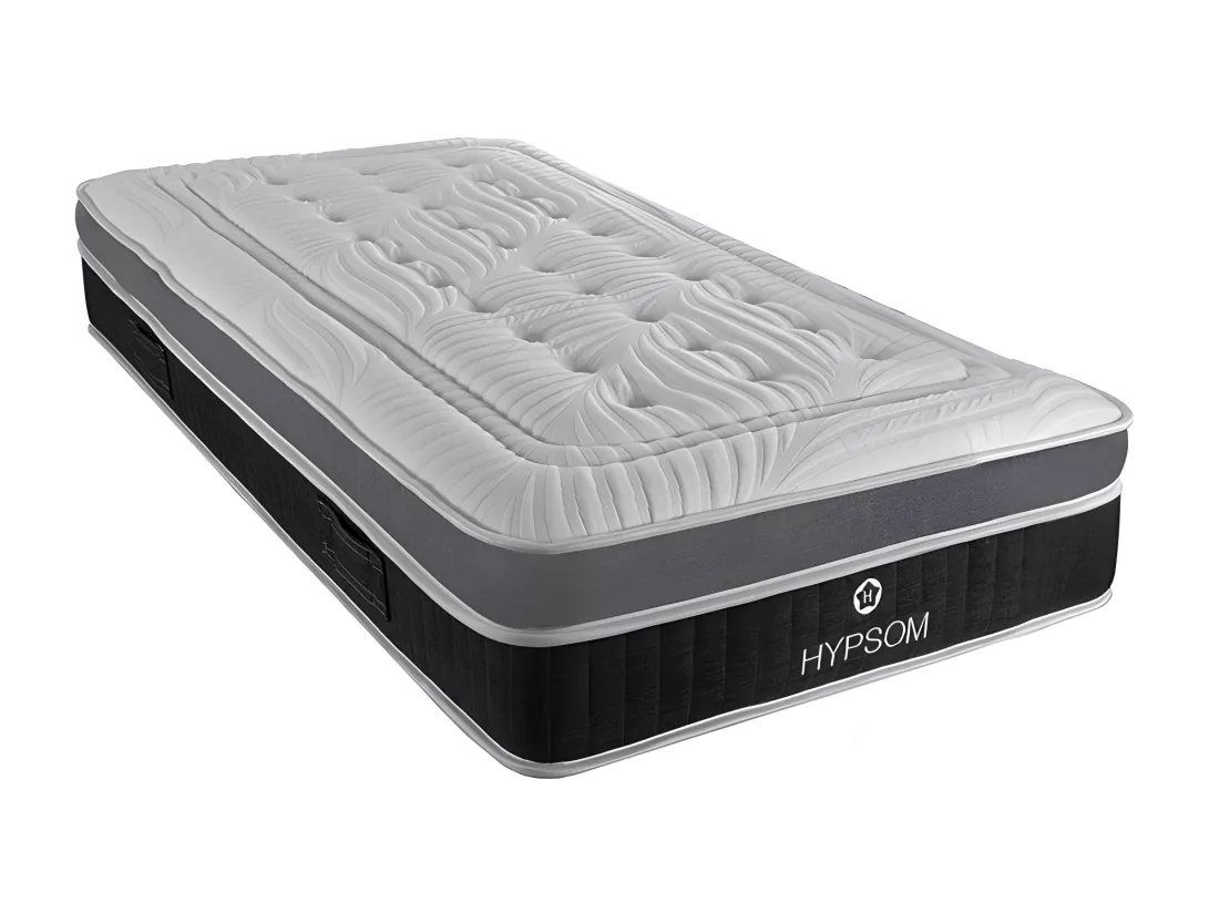 HYPSOM | Ensemble ELEGANCE 90x200 cm | Matelas Mémoire de forme + Sommier Bois