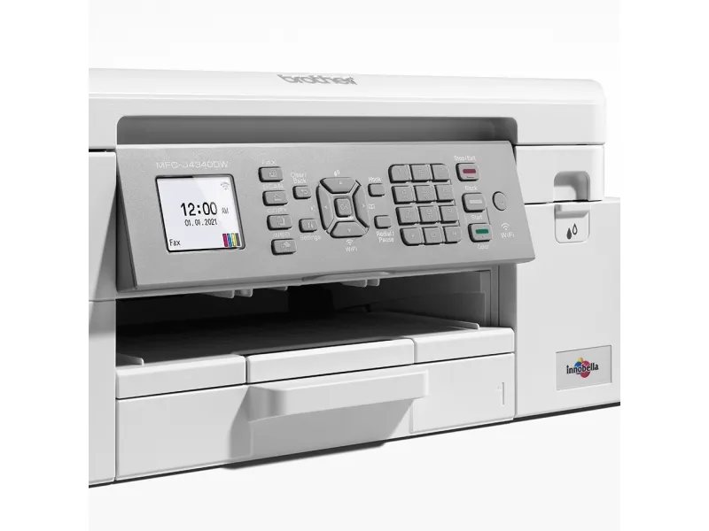 Brother MFC-J4340DW - Multifunktionsprinter - farve - blækprinter - A4 (210 x 297 mm) (original) - A4/Letter (medie) - op til 13 spm (kopiering) - op til 20 spm (udskriver) - 150 ark - 14.4 Kbps - USB 2.0, Wi-Fi(n)