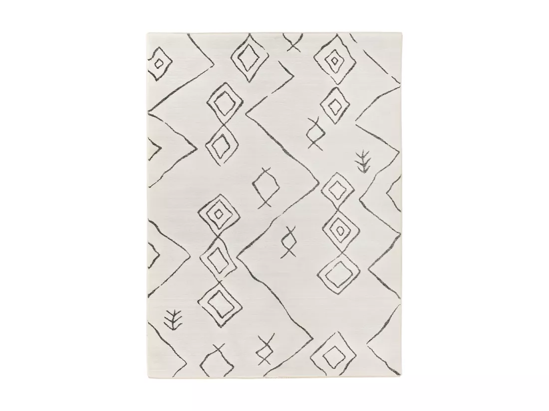 Tapis 290x200cm, design A305R coloris ivoire - Confort et élégance pour votre intérieur