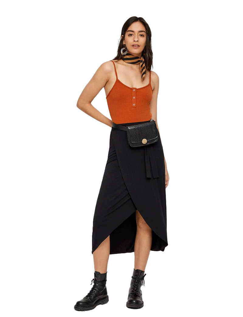PIECES JUPE LONGUE VISCOSE ELONORA NOIRE