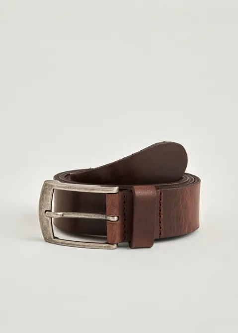 Cuba leather belt bruin (BRN.D)