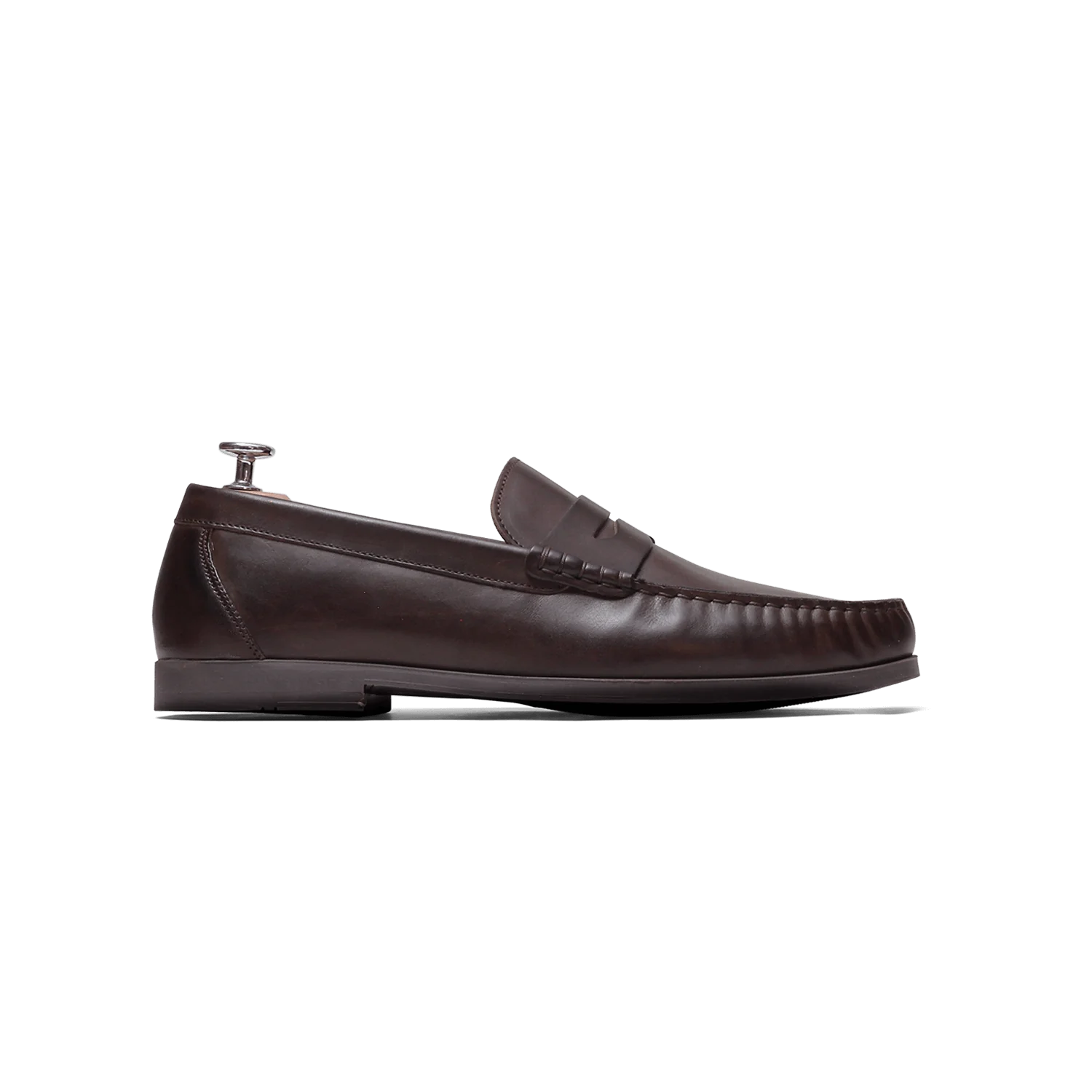 Bay-Mocassin en cuir brown