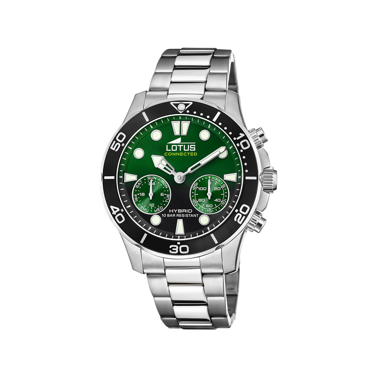 Montre Lotus homme connectée bracelet acier