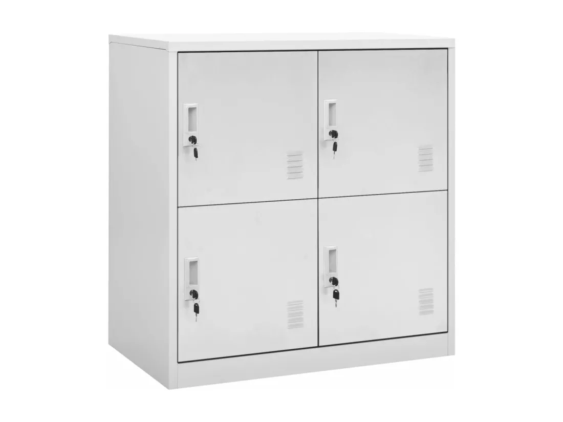 Armoire à casiers Gris clair 90x45x92,5 cm Acier