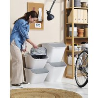 Bac de rangement/recyclage Stack-it M, 37 L