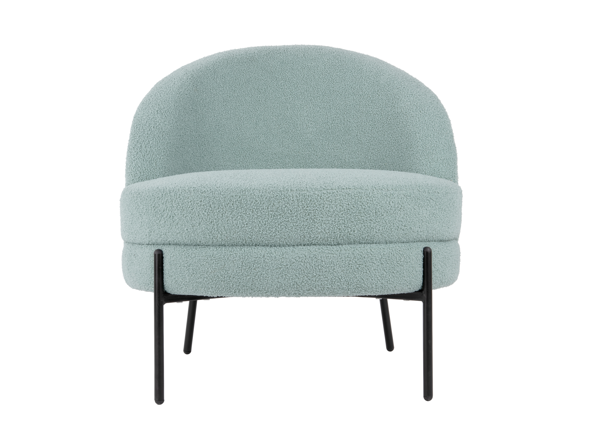 Chair Noble teddy curl misty blue