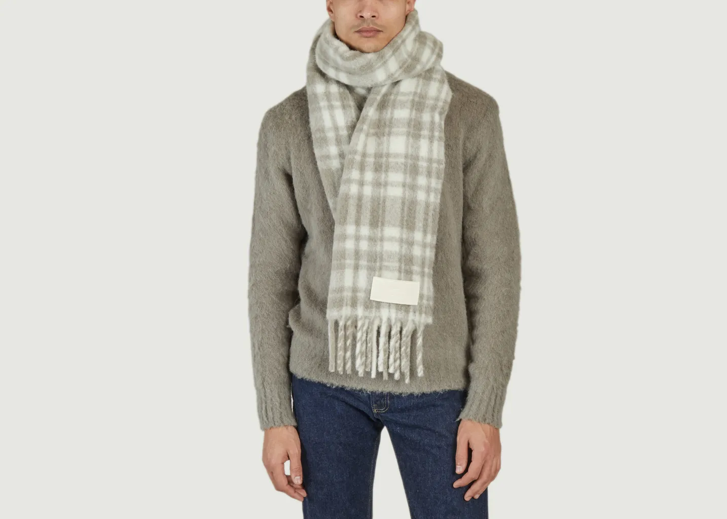 Écharpe Oversize Check AMI Paris