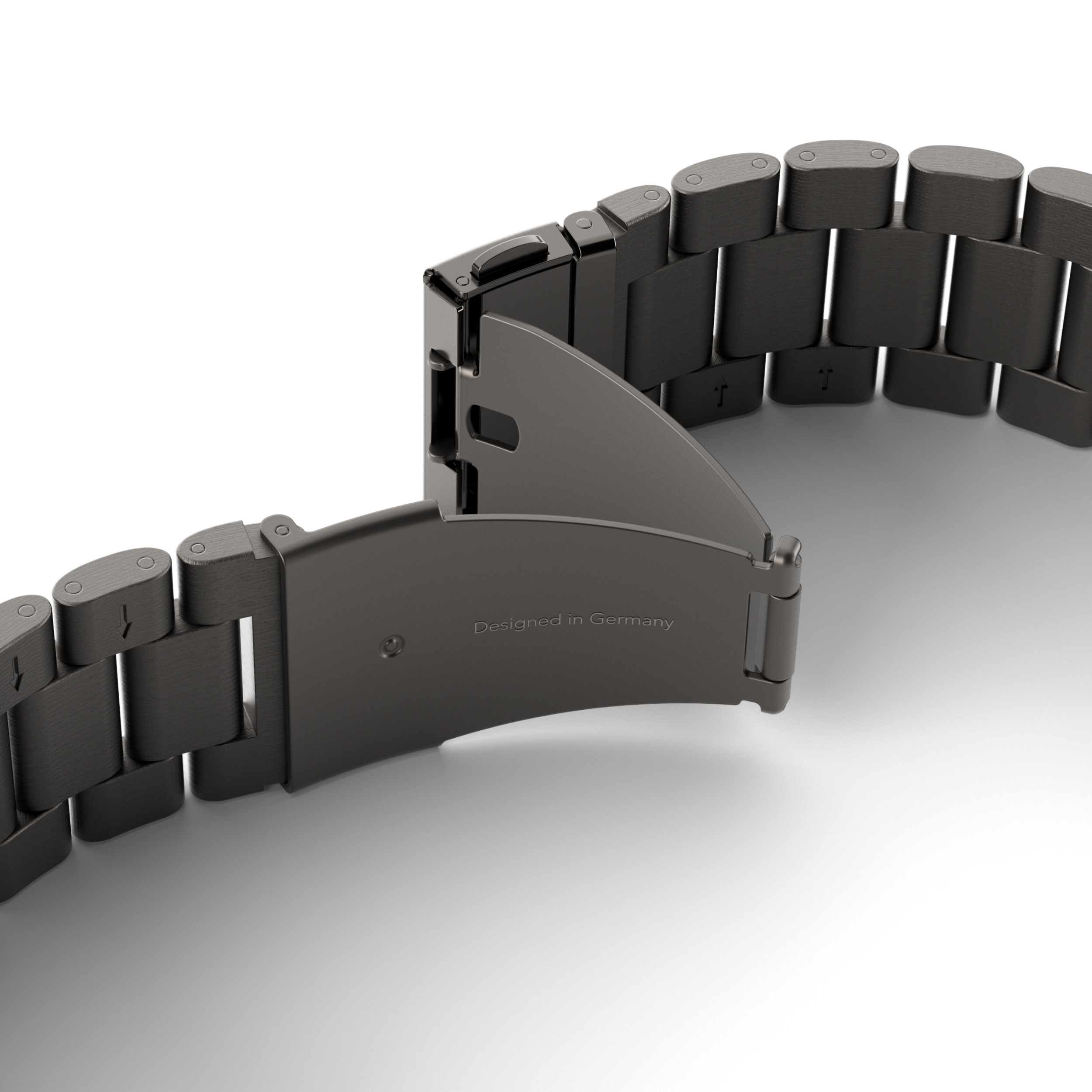 Link Bracelet 2 Apple Watch (42/41/40/38 mm) Edelstahl Gliederarmband mit Faltschliesse (AWS00207) - Granit